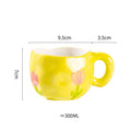 Axyaa Ceramic Mug: Irregular Pattern Coffee Cup for Creative Gifts