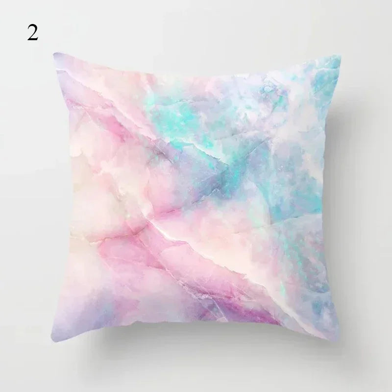 Axyaa Pink Psychedelic Landscape Print Pillowcase for Bedroom Living Room