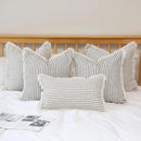 Axyaa Striped Pillow Case Cushion Cover Soft Square Sofa Decoration Throw Pillowcases