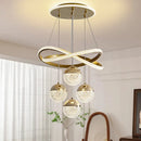 Axyaa LED Round Iron Ceiling Chandelier Pendant Lights