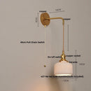 Axyaa Walnut Wood LED Wall Sconce Pull Chain Switch Stair Light Fixtures