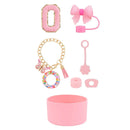 Axyaa 7pcs Cup Set for Stanley Tumbler: Straw, Cover, Cap, Boot, Stopper, Keychain, Sticker