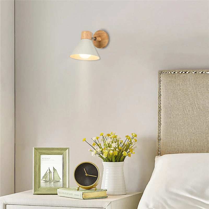 Axyaa Rotatable Metal Wall Sconce - Modern Bedside Lamp for Study Room