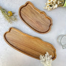 Wooden Tea Coffee Tray by Axyaa - Multi-Purpose Food Dish Plate for Home Decor