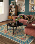 Axyaa French Retro Printed Rug for Living Room, Bedroom, Sofa, and Coffee Table
