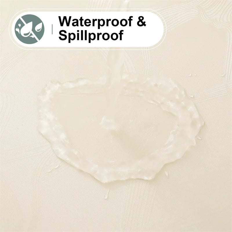 Axyaa Waterproof Vinyl Tablecloth for Kitchen Dinner Party décor