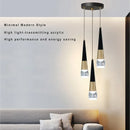 Axyaa Black Gold LED Pendant Light for Modern Kitchen Island