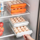 Axyaa Double-Layer Egg Storage Box Drawer Refrigerator Organizer Holder Kitchen Accessory