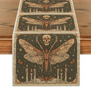 Axyaa Moth Skull Table Runner: Stylish Home Dining Decor & Party Essential