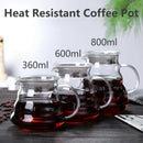 Axyaa Glass Coffee Pot with Lids and Pour Over Espresso Maker