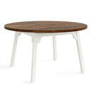 Axyaa 47-Inch Round Farmhouse Dining Table for 4-6 People