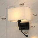 Axyaa Adjustable LED Fabric Wall Light for Bedroom Bedhead Reading