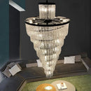 Axyaa Modern Glass Staircase Chandelier: Luxury LED Indoor Lighting for Creative Home Decor