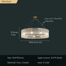 Axyaa Modern Luxury Crystal Chandelier Pendant Light Fixture