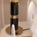 Axyaa Modern Luxury Gold Black Marble Floor Lamp, Nordic LED Standing Light for Home Office