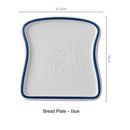 Axyaa Ceramic Toast Plate - Breakfast Salad Tray, Creative Bread Shaped Dinner Dish