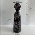 Axyaa Leopard Texture Glass Vase Modern Floral Arrangement Room Decor