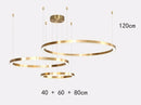 Axyaa Modern Circular Ring Pendant Light for Minimalist Living Room
