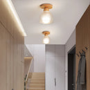 Axyaa Nordic LED Ceiling Light Wood Glass Modern Indoor Lighting Plafondlamp