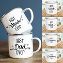 Axyaa Best Parent Mug Set | Creative Enamel Drinkware for Coffee & Tea