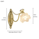 Axyaa Cream French Style Pearl Wall Lamp for Bedroom Living Room Aisle TV Background