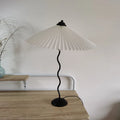 Axyaa Vintage Pleated Umbrella Light Bedside Lamp for Living Room, Bedroom, Study