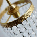 Axyaa Crystal Copper LED Wall Light Fixture for Kitchen Bedroom Home Decor