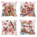 Axyaa Gingerbread Train Pillowcase - Festive Home Sofa Decor