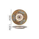 Axyaa Nordic Luxe Court Style Western Food Steak Plate with Dried Fruit