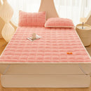 Axyaa Rose Velvet Bed Mattress: Thick & Cozy Student Dorm Room Mat.
