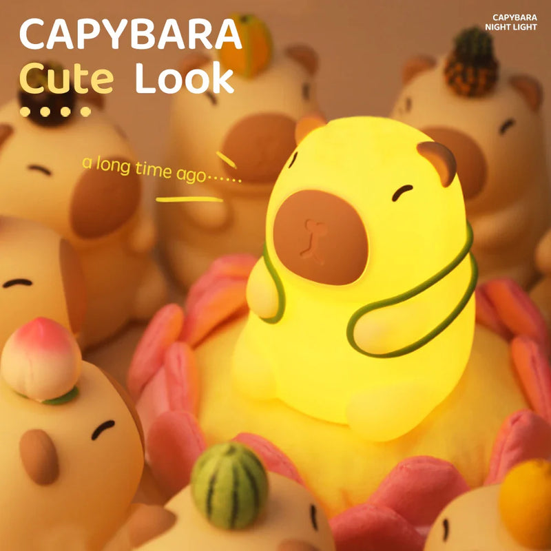 Axyaa Silicone Animal Night Light: Rechargeable, Adjustable Brightness, Timer, Kids Room