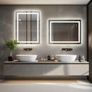 Axyaa LED Anti-Fog Wall Mounted Bathroom Mirror with 3-Colour Dimmable Front & Backlight