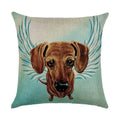 Axyaa Cartoon Dog Linen Pillowcase 45*45cm