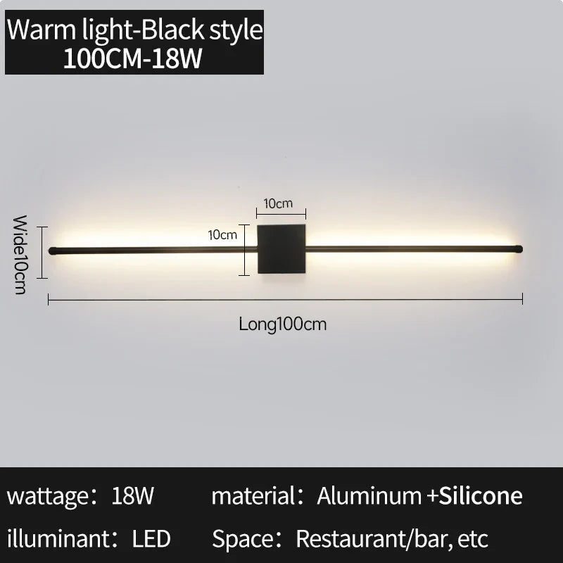 Axyaa LED Strip Wall Sconce for Bedroom Living Room Lighting