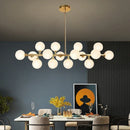 Axyaa Glass Round Pendant Chandelier for Luxury Home Decor