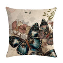 Butterfly Cotton Linen Throw Pillow Cover for Home & Car Decor - Axyaa