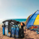 Axyaa Beach Bag: Lightweight, Waterproof, Foldable, with Mesh Straps and Zippered Pockets