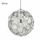 Axyaa Gold Copper Silver Etch Pendant Lights, Art Diamond Ball Hanging Lamps
