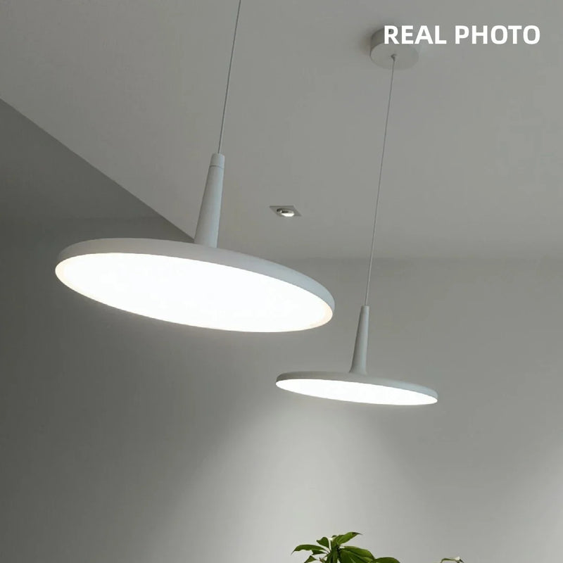 Axyaa Nordic Minimalist Chandelier: Modern Black/White Metal Pendant Light for Dining Room