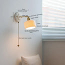 Axyaa Modern Nordic LED Stair Lamp with Pull Switch - Cream Wall Light for Bedroom