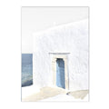 Axyaa Santorini Ocean Seascape Canvas Wall Art Painting Print for Living Room Decor