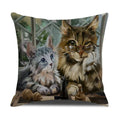 Axyaa Pug Pets Pattern Sofa Cushion Cover Home Decor Pillowcase Linen Cartoon