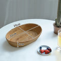 Axyaa Rattan Woven Fruit Bread Snack Basket for Tabletop Storage