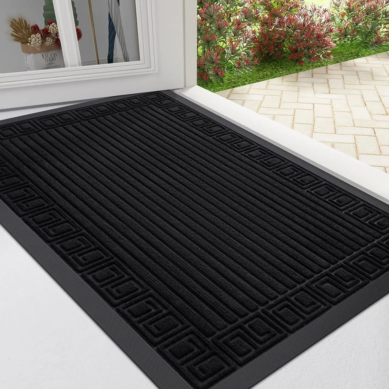 Axyaa Durable Indoor/Outdoor Trapping Doormat: Waterproof, Washable, Low Profile Entry Mat