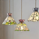 Axyaa Nordic Modern LED Flower Glass Copper Hanging Lamp for Home Decor