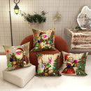 Axyaa LED Christmas Pillowcase with Santa Claus Snowman Fawn Design Home Party Decor