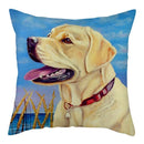 Axyaa Dog Print Linen Pillow Cover 45X45cm