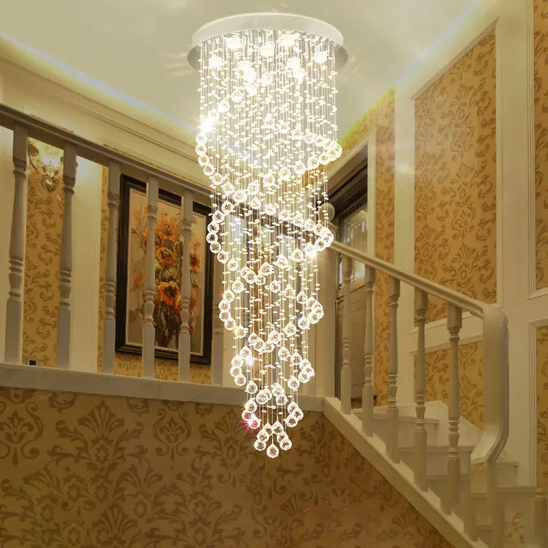 Axyaa Crystal LED Ceiling Chandelier - Elegant Lighting for Home Decor