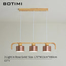 Axyaa Metal LED Pendant Lights with Wood Lampshade for Dining and Kitchen