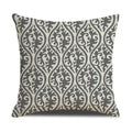 Axyaa Grey Geometric Linen Cushion Cover for Sofa Living Room Decor